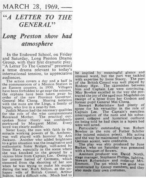 Letter to the General - Mar 1969.JPG - Long Preston Drama Group - Letter to the General - Mar 1969
